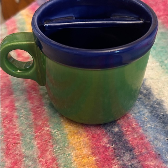 Green and Blue Moustache Mug - Picture 4 of 4